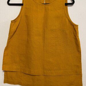 notPERFECTLINEN Gold high/low Bay Top